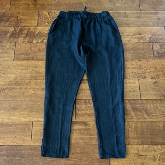 Vic bee Linen Navy Pant Size M - Picture 2 of 14